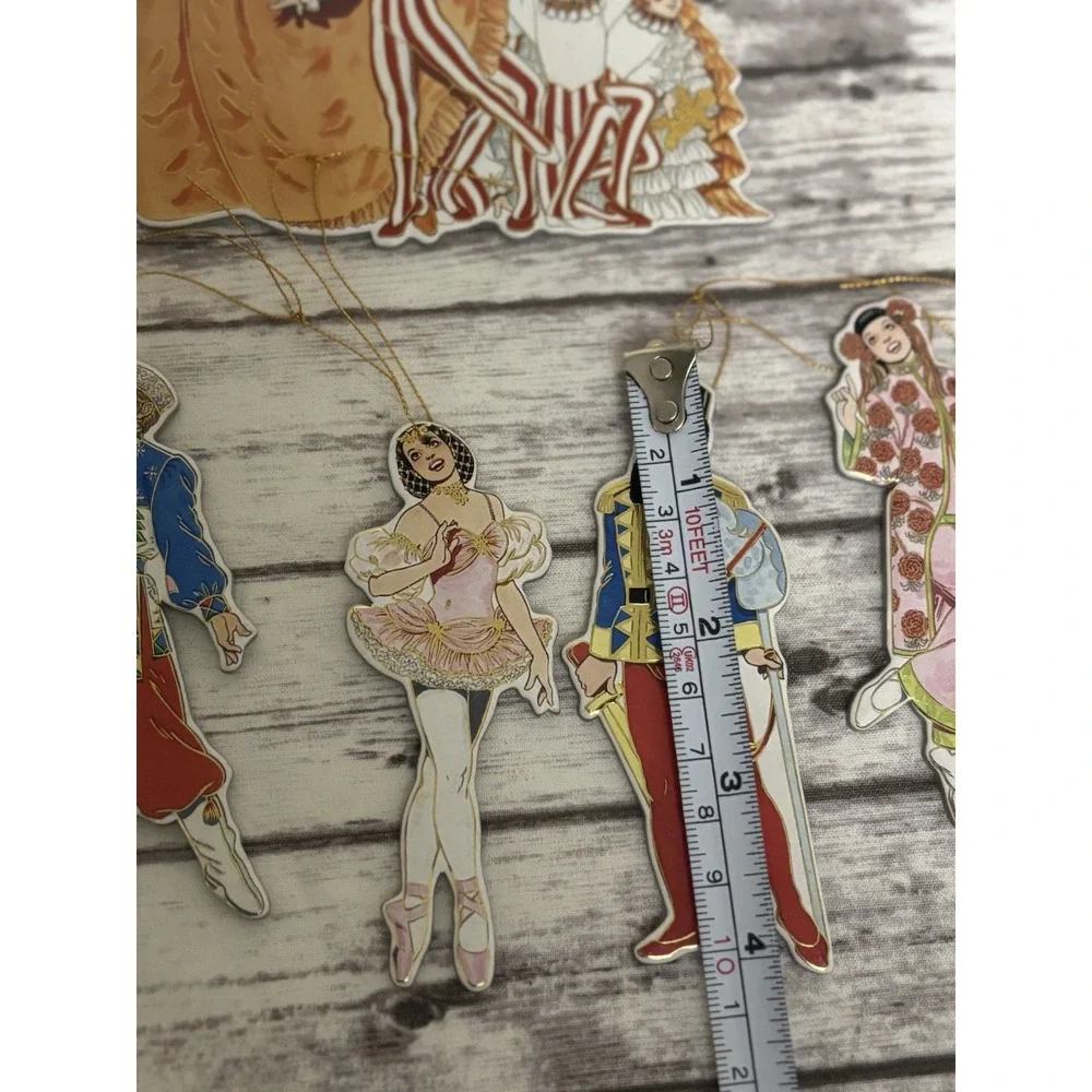 VTG Nutcracker Ballet Cardboard Ornaments Die-Cut Christmas Shackman & Co 1997